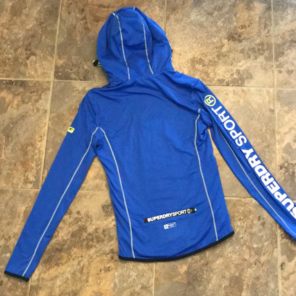Superdry Blue Sport Hoodie - Picture 5 of 8